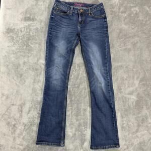 Wrangler Jeans Womens 3/4x34 Retro Mae Mid Rise Dark Wash Boot Cut Flare